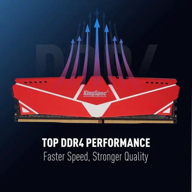 Alt view image 4 of 5 - KingSpec DDR4 RAM 16GB Memory Module 3200 MHz 288-Pin UDIMM with Heatsink for Computer Desktop PC Memories Module Gaming