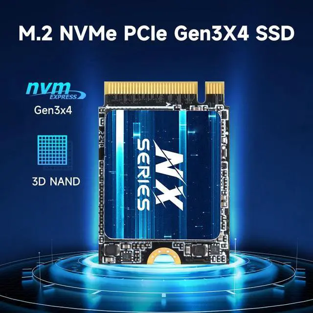 Alt view image 4 of 7 - KingSpec SSD NX Series 1TB M.2 2230 Internal Solid State Drive NVMe PCIe 3.0 * 4 Compatible with Microsoft Surface and Steam Deck 1TB