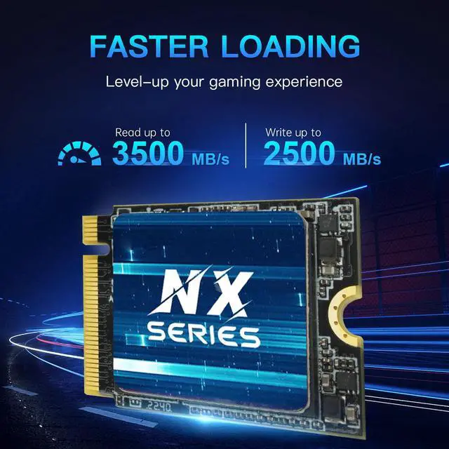 Alt view image 5 of 7 - KingSpec SSD NX Series 1TB M.2 2230 Internal Solid State Drive NVMe PCIe 3.0 * 4 Compatible with Microsoft Surface and Steam Deck 1TB