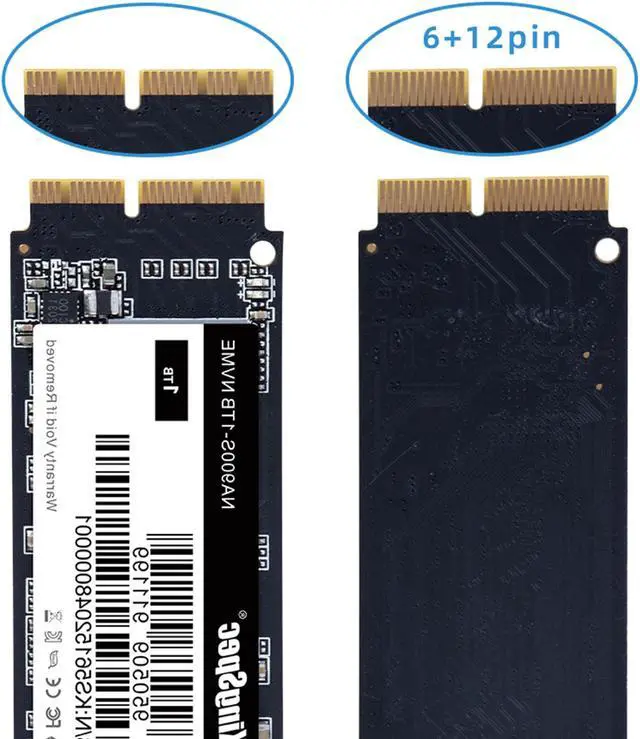Alt view image 2 of 7 - SSD For Macbook M.2 1TB NVMe SSD For For 2013 2015 Macbook Pro Retina A1502 A1398 Macbook Air A1465 1466 SSD iMac A1419