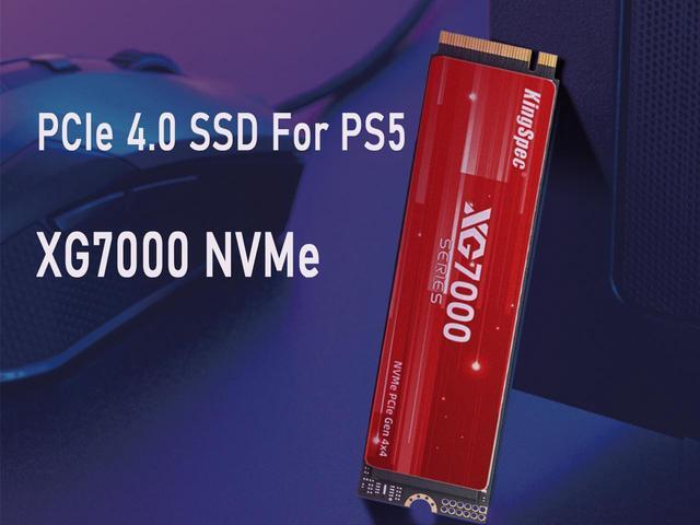Alt view image 6 of 7 - KingSpec XG 7000 1TB M.2 2280 PCIe 4.0x4 NVME 1.4 Internal Solid State Drive for PS5 PC Desktop Laptop Game-Player with Heatsink