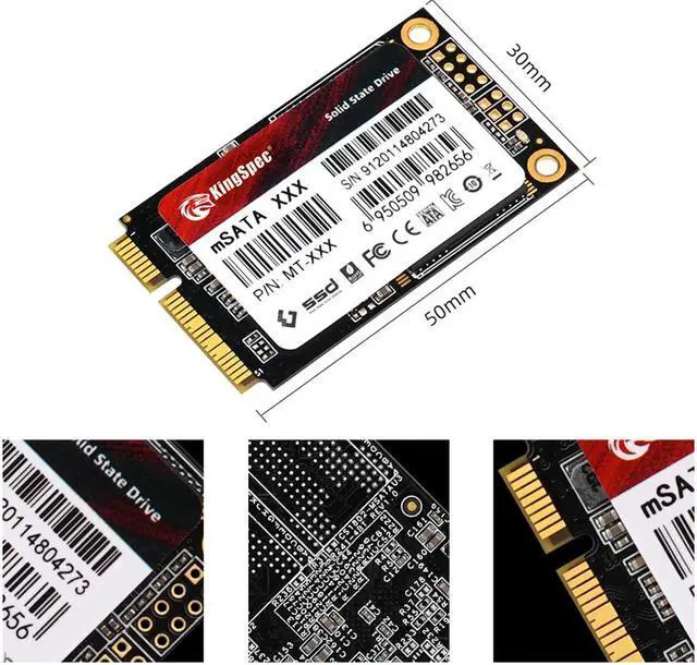 Alt view image 3 of 7 - KingSpec mSATA SSD Internal Solid State Drive 2TB Data Storage SATA Hard Drives 3D NAND Flash PC Desktop Laptop Notebook Computer Upgrade 2TB