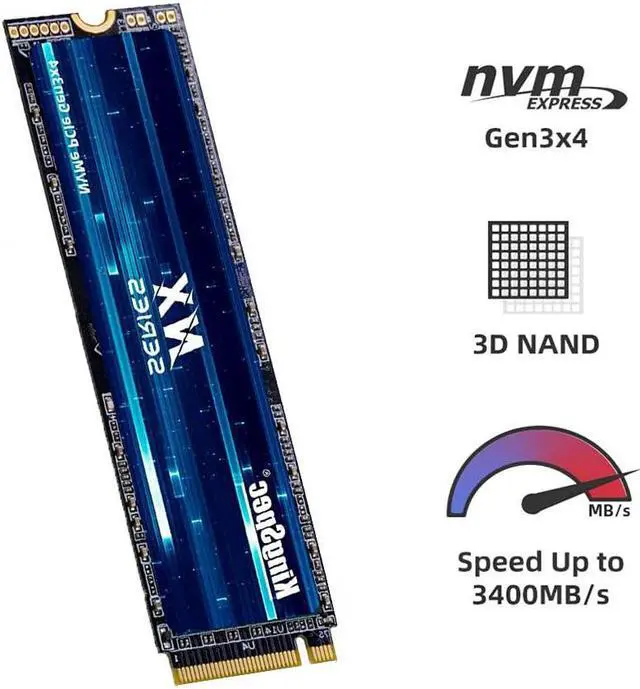Alt view image 3 of 7 - KingSpec SSD Internal Solid State Drive 512GB M.2 NVMe 2280 PCIe Gen 3.0X4 Computer Disk Data Storage NAND Flash Hard Drives PC Desktop Laptop Ultrabook Upgrade for CoRe Ryzen Motherboard