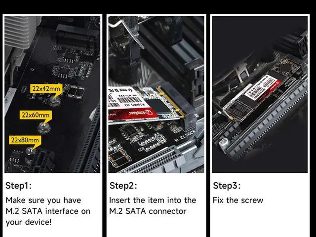 Alt view image 4 of 7 - KingSpec M.2 2280 256GB SSD NGFF M.2 SATA III 6Gb/s Internal Solid State Drive Hard Disk Data Storage for PC Desktop Laptop Ultrabook