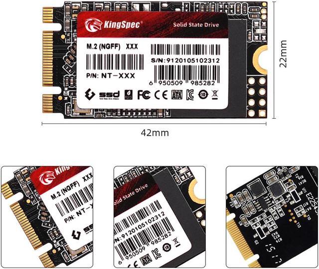 KingSpec 256GB 2242 M.2 SSD, Sata III 6Gbps Internal M2 SATA SSD