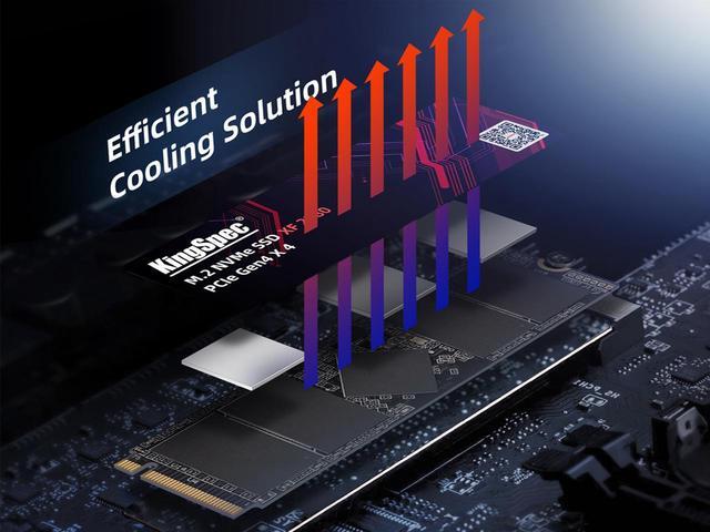 Alt view image 7 of 7 - KingSpec SSD Internal Solid State Drive 512GB M.2 NVMe 2280 PCIe 4.0 Computer Disk Data Storage NAND Flash Gaming SSD PS5 PC Desktop Laptop Ultrabook Upgrade for CoRe Ryzen Motherboard