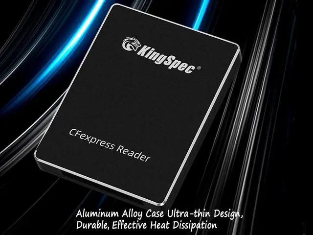 Alt view image 5 of 7 - KingSpec CFexpress Type B Card Reader USB 3.1 Gen2 10Gbps,USB C  to USB C (with OTG Adapter) Cable, Portable Aluminum Memory Card Adapter Compatible with Windows/Mac OS/Linux/Android