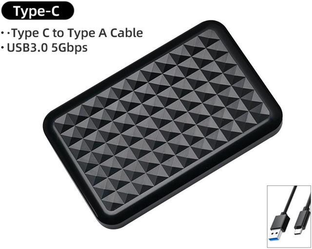 Alt view image 2 of 7 - KingSpec 2.5" Hard Drive Enclosure USB-C to SATA III 5Gbps, External Hard Drive Enclosure for 7mm/9.5mm 2.5" SSD HDD with UASP