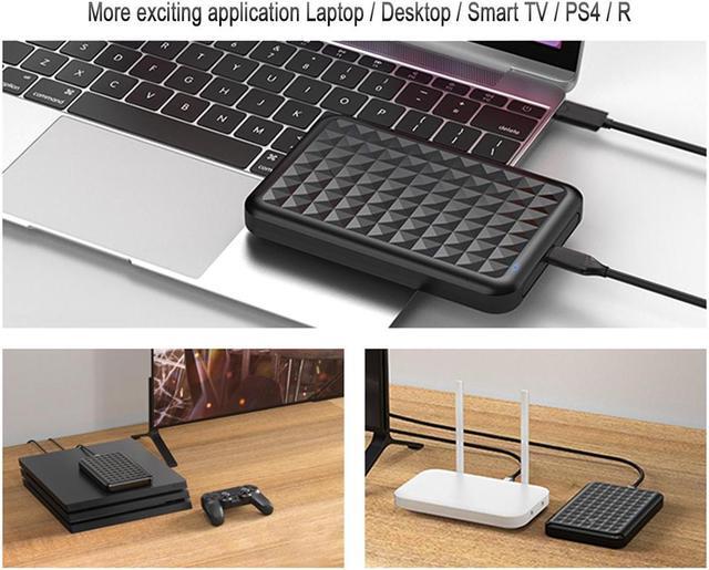 Alt view image 7 of 7 - KingSpec 2.5" Hard Drive Enclosure USB-C to SATA III 5Gbps, External Hard Drive Enclosure for 7mm/9.5mm 2.5" SSD HDD with UASP