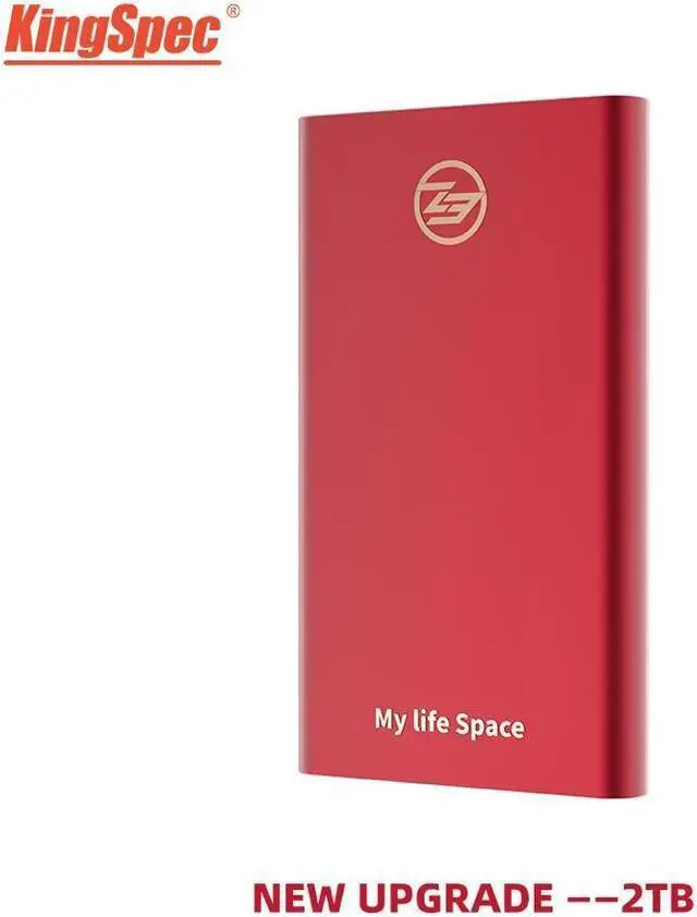 Alt view image 3 of 4 - KingSpec External SSD 960GB Internal Solid State Drive Portable SSD Hard Drive Type-C to USB 3.1 960GB Red