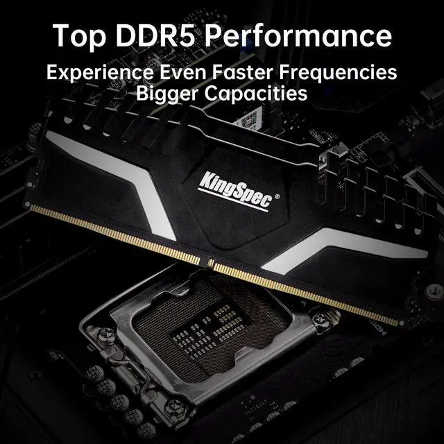 Alt view image 2 of 7 - KingSpec DDR5 Computer Memory 32GB(2×16GB) 6000MHz RAM Desktop Memory PC Memories Module Gaming Memory Computer Black