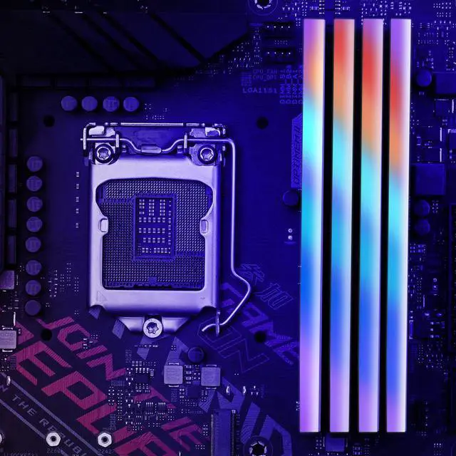 Alt view image 7 of 7 - KingSpec DDR4 RAM RGB 16GB  (2 x 8GB)  Memory Module 3200 MHz 288-Pin 1.35V UDIMM with Heatsink for Computer Desktop PC Memories Module Gaming