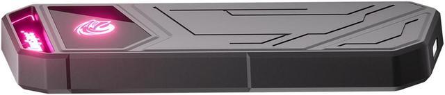 Alt view image 2 of 6 - KingSpec 1TB External SSD with RGB 20Gbps Up to 2000 MB/S Portable Solid State Drive Type-C to USB 3.2
