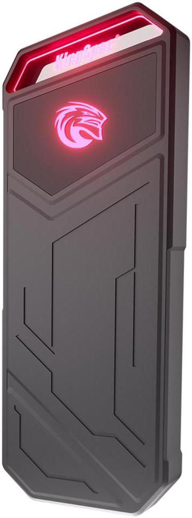 Alt view image 4 of 6 - KingSpec 1TB External SSD with RGB 20Gbps Up to 2000 MB/S Portable Solid State Drive Type-C to USB 3.2