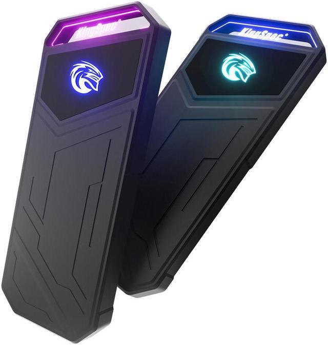 Alt view image 6 of 6 - KingSpec 1TB External SSD with RGB 20Gbps Up to 2000 MB/S Portable Solid State Drive Type-C to USB 3.2