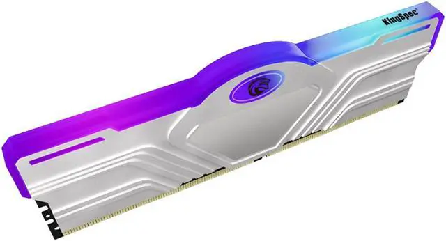 Alt view image 3 of 6 - KingSpec DDR4 RAM RGB 16GB Memory Module 3600 MHz 288-Pin 1.35V UDIMM with Silver Heat Dissipation Vest for Computer Desktop PC Memories Module Gaming