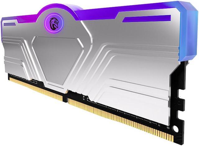 Alt view image 2 of 6 - KingSpec DDR4 RAM RGB 16GB  (2 x 8GB)  Memory Module 3200 MHz 288-Pin 1.35V UDIMM with Silver Heat Dissipation Vest for Computer Desktop PC Memories Module Gaming