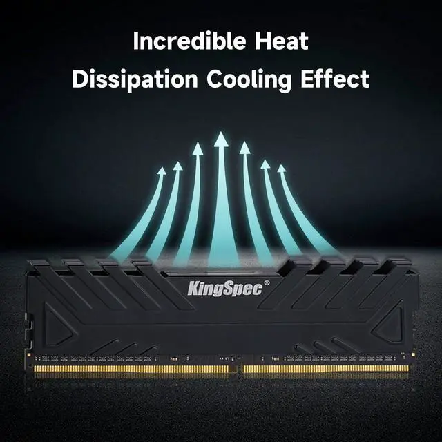 Alt view image 5 of 6 - KingSpec DDR4 RAM 32GB (2 x 16GB) 288-Pin DDR4 SDRAM Memory Module 3200 MHz 288-Pin UDIMM with Heatsink for Computer Desktop PC Memories Module Gaming