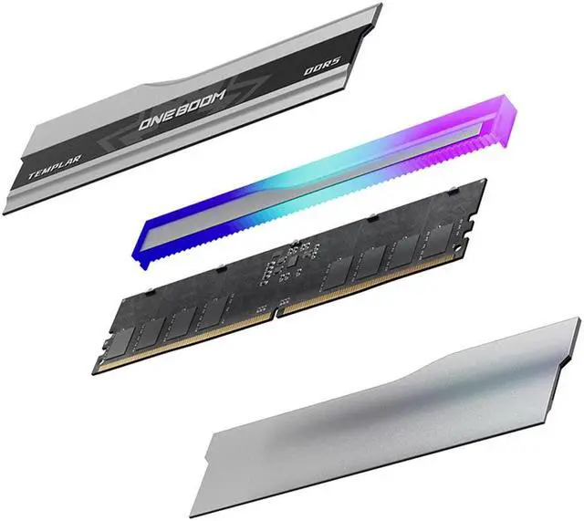 Alt view image 6 of 7 - KingSpec Oneboom RGB 32GB (2 x 16GB) 288-Pin SDRAM PC RAM DDR5 6000 (PC5 48000) Desktop Memory with Heat Sink
