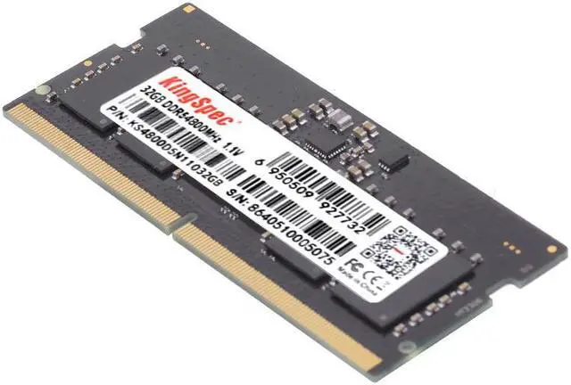 Alt view image 2 of 4 - KingSpec 32GB 262-Pin DDR5 SO-DIMM Laptop RAM 4800 (PC5 38400) Notebook Memory