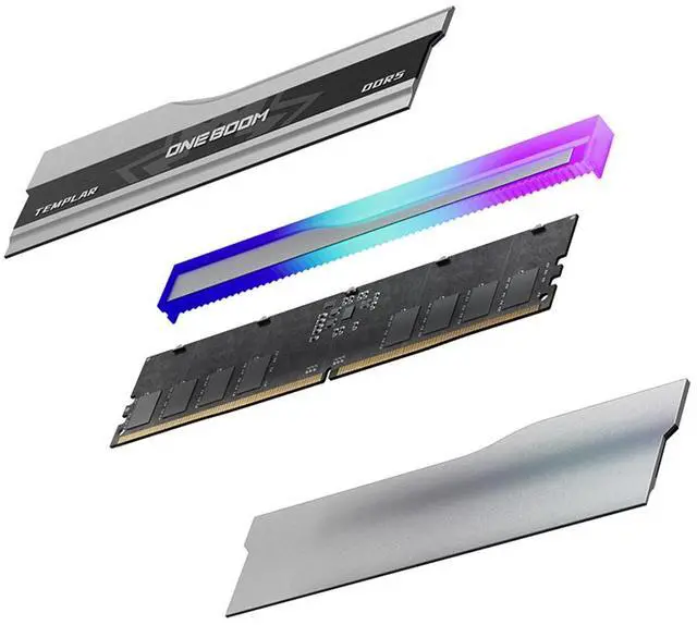 Alt view image 6 of 6 - KingSpec Oneboom RGB 32GB (2 x 16GB) 288-Pin SDRAM PC RAM DDR5 5600 (PC5 44800) Desktop Memory with Heat Sink RGB DDR5 5600, CAS Latency 46