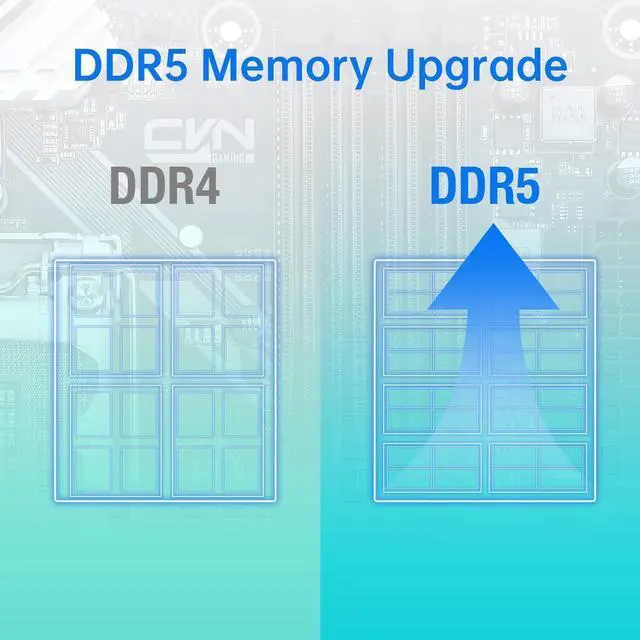 Alt view image 2 of 6 - KingSpec DDR5 PC Memory 32GB(2×16GB) 5600 (PC5 44800) RAM Desktop Memory Computer Memories Gaming Memory