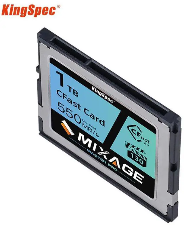 Alt view image 2 of 4 - KingSpec Mixage CFast 2.0 Memory Card 1TB  Media Storage Camera Card VPG130 3700X (up to 550MB/s Read) for Filmmaker Content Creator