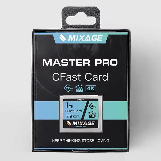 Alt view image 4 of 4 - KingSpec Mixage CFast 2.0 Memory Card 1TB  Media Storage Camera Card VPG130 3700X (up to 550MB/s Read) for Filmmaker Content Creator