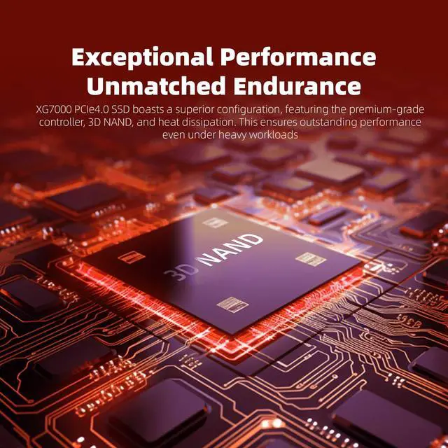 Alt view image 5 of 7 - KingSpec XG7000 8TB 2280 SSD M.2 NVMe PCIe 4.0, Up to 7400MB/s, Internal Solid State Disk for PS5