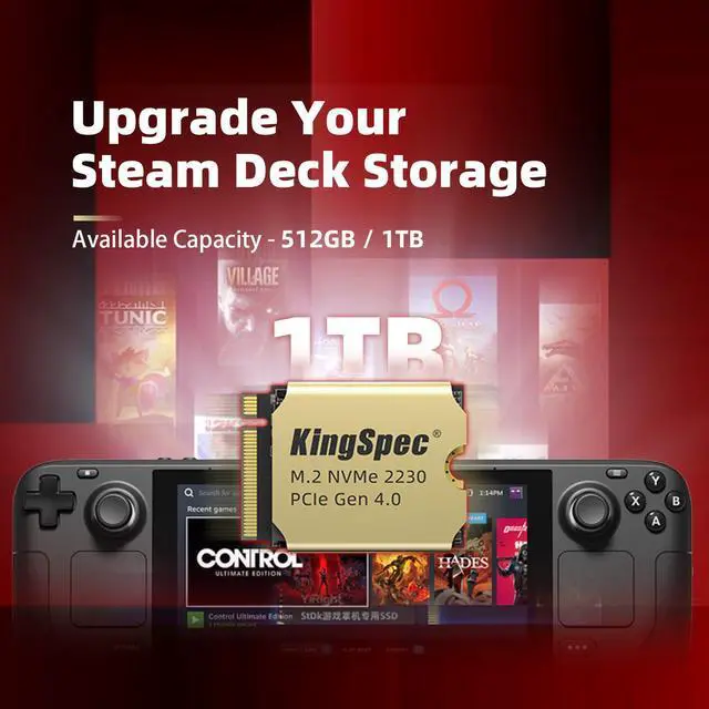 Alt view image 3 of 6 - KingSpec SSD XF Series 2TB M.2 2230 Internal Solid State Drive NVMe PCIe 4.0X4 Compatible with Steam Deck, ASUS ROG Ally and ultra thin notebooks  2TB PCIe Gen4 2TB M.2 2230