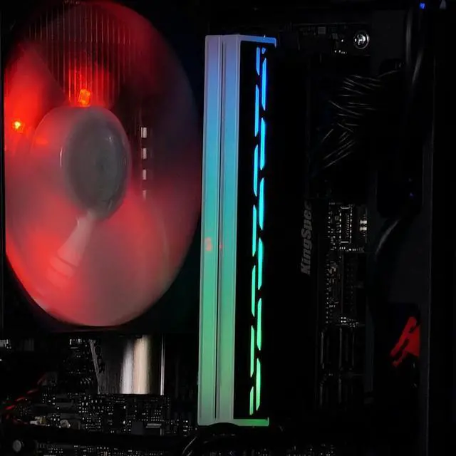 Alt view image 3 of 7 - KingSpec DDR4 RAM RGB 16GB Memory 3600 MHz 288-Pin 1.35V UDIMM with Heatsink for Computer Desktop PC Memories Module Gaming