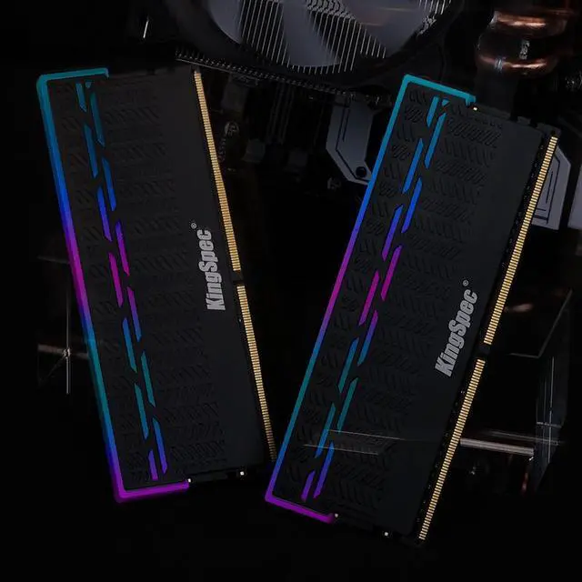 Alt view image 7 of 7 - KingSpec DDR4 RAM RGB 16GB Memory 3600 MHz 288-Pin 1.35V UDIMM with Heatsink for Computer Desktop PC Memories Module Gaming