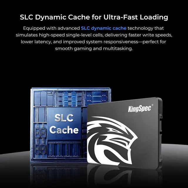 Alt view image 4 of 7 - KingSpec P3 SSD 1TB Internal 2.5" Solid State Drive 2.5 Inch SATA III 3D NAND Flash Data Storage, Speed up to 560MB/s, laptop PC Desktop compatible, Black