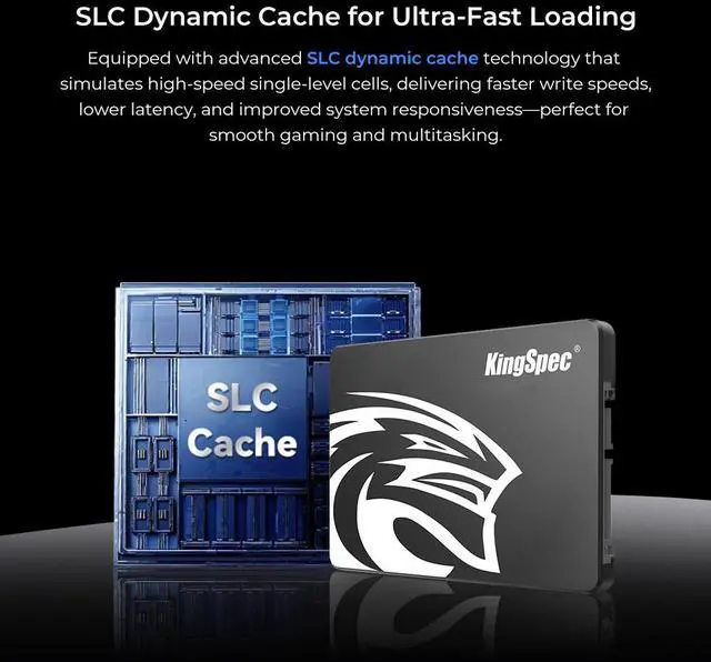 Alt view image 4 of 7 - KingSpec P4 SSD 960GB Internal 2.5" Solid State Drive 2.5 Inch SATA III 3D NAND Flash Data Storage, Speed up to 560MB/s, laptop PC Desktop compatible, Black