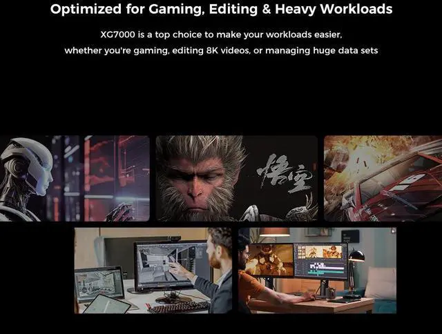 Alt view image 6 of 7 - KingSpec XG 7000 4TB M.2 2280 PCIe Gen 4.0x4 NVME 1.4 Speed up to 7400MB/s Write Speed Up to 6600MB/s Internal Solid State Drive for PS5 PC Desktop Laptop Game-Player Non-Heatsink