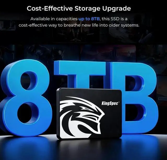 Alt view image 5 of 7 - KingSpec P3 SSD 1TB Internal 2.5" Solid State Drive 2.5 Inch SATA III 3D NAND Flash Data Storage, Speed up to 560MB/s, laptop PC Desktop compatible, Black