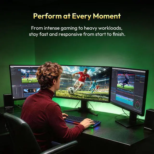 Alt view image 6 of 7 - KingSpec XG7000-FB M.2 2280 2TB PCIe Gen 4.0x4 NVME 1.4 Speed up to 7400MB/s Write Speed Up to 6600MB/s Internal Solid State Drive for PS5 PC Desktop Laptop Game-Player Non-Heatsink