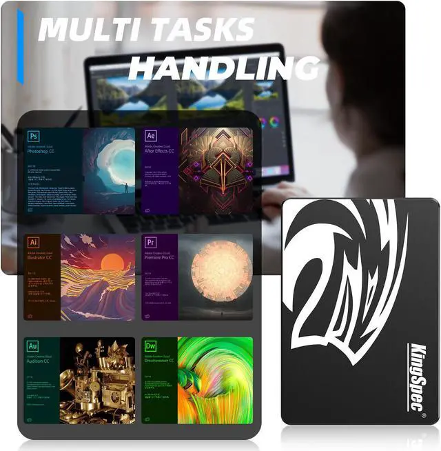 Alt view image 7 of 7 - KingSpec SSD Internal  256GB Solid State Drive 2.5 Inch SATA III NAND Flash Data Storage PC laptop Desktop Notebook Transfer for GeForce Radeon