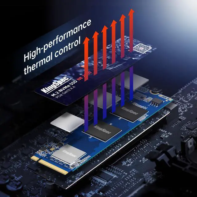 Alt view image 5 of 6 - KingSpec M2 SSD NVMe 512GB M.2 2280 PCIe Gen 3.0X4 SSD Internal Solid State Drive Computer Disk Data Storage NAND Flash Hard Drives PC Desktop Laptop Ultrabook