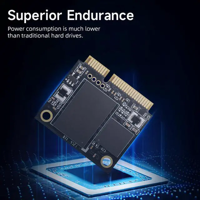 Alt view image 4 of 5 - KingSpec Half size mSATA 256GB Internal Solid State Drive SSD Mini SATA 3D NAND Flash For PC laptop Desktop Laptop Notebook Computer Data Storage Upgrade