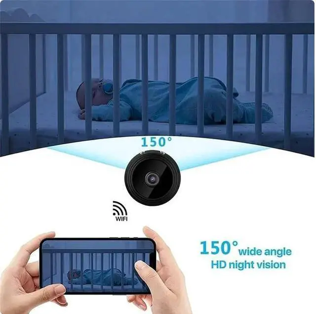 Alt view image 4 of 7 - ANLONGLI Minipix Magnetic Mini Security Camera 1080p HD Wireless Wifi Small Camera Night Vision Motion Detection App for Home In/Outdoor 2pcs
