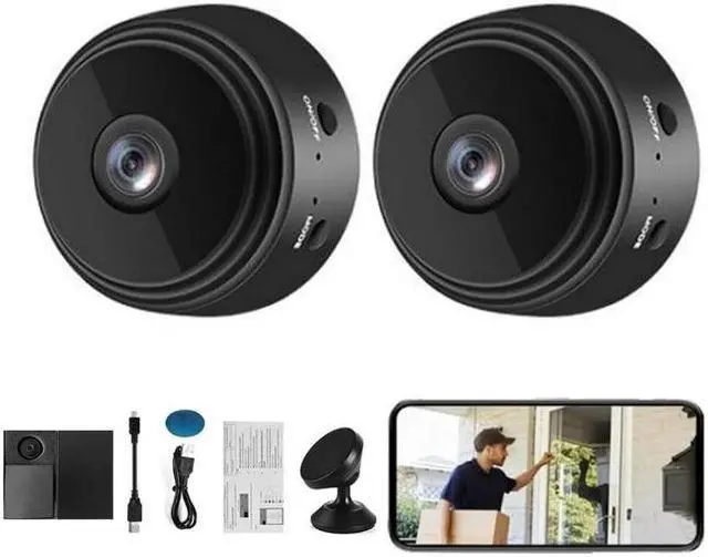Main image of ANLONGLI Minipix Magnetic Mini Security Camera 1080p HD Wireless Wifi Small Camera Night Vision Motion Detection App for Home In/Outdoor 2pcs
