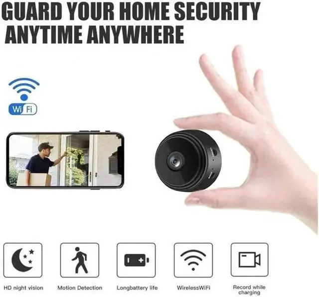 Alt view image 2 of 7 - ANLONGLI Minipix Magnetic Mini Security Camera 1080p HD Wireless Wifi Small Camera Night Vision Motion Detection App for Home In/Outdoor 2pcs
