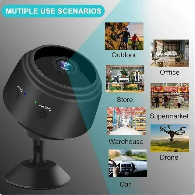 Alt view image 7 of 7 - ANLONGLI Minipix Magnetic Mini Security Camera 1080p HD Wireless Wifi Small Camera Night Vision Motion Detection App for Home In/Outdoor 2pcs