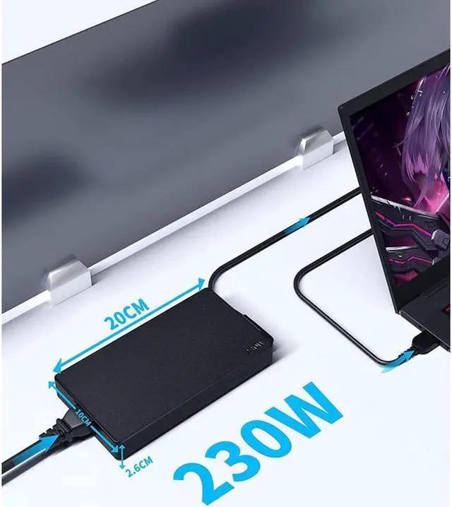 Alt view image 6 of 7 - 230W 170W Charger Replacement for Lenovo Legion Y910 Laptop ADL230NLC3A ADL230NDC3A 4X20E75111 GX20L29347 Power Supply Adapter Cord