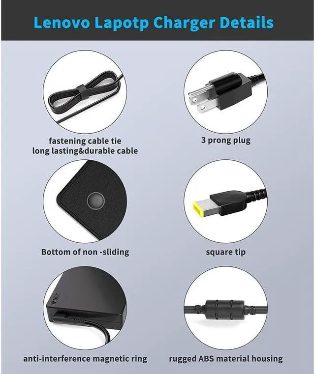 Alt view image 4 of 7 - 230W 170W Charger Replacement for Lenovo Legion Y910 Laptop ADL230NLC3A ADL230NDC3A 4X20E75111 GX20L29347 Power Supply Adapter Cord