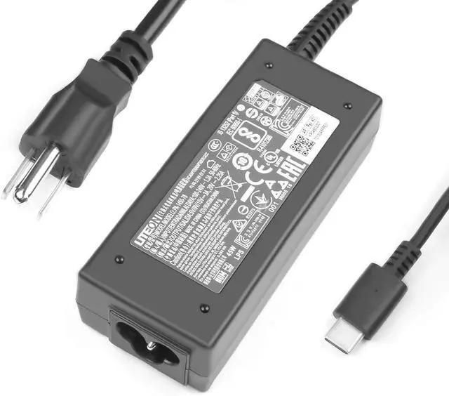 Alt view image 4 of 7 - 45W USB-C Charger for Acer Chromebook Spin 314 CP314-1H CP314-1H-P9G7 Laptop PA-1450-78 20V 2.25A Power Supply Adapter cord