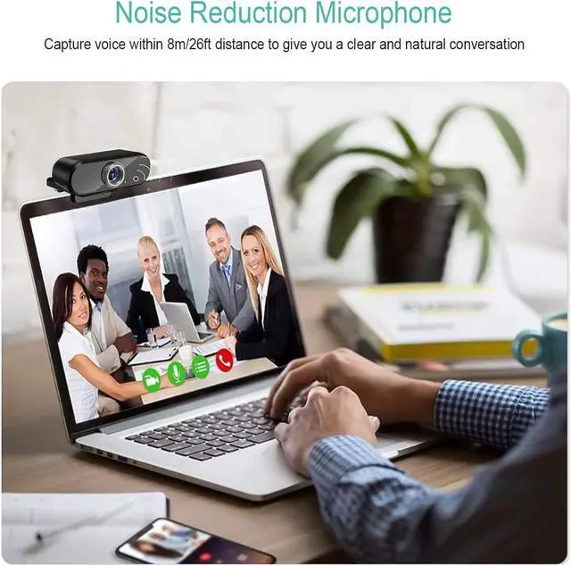 Alt view image 5 of 7 - Youlisn Webcam with Microphone, 1080P Full HD Webcam Streaming Computer Web Camera for Video Calling Conferencing Recording, USB Webcams for PC Laptop Desktop