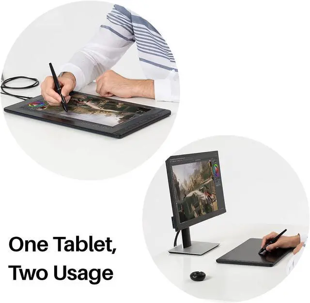 Alt view image 6 of 7 - 16 Graphics Drawing Tablet with Full-Laminated Screen Anti-Glare 10 Express Keys Android Support Battery-Free Stylus 8192 Pen Pressure Tilt Adjustable Stand - 15.6 Inch Pen Display