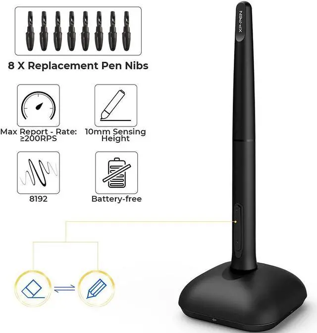 Alt view image 3 of 7 - XPPen Deco 01 V2 Drawing Tablet 10x6.25 Inch Graphics Tablet Digital Drawing Tablet for Chromebook with Battery-Free Stylus and 8 Shortcut Keys (8192 Levels Pressure)